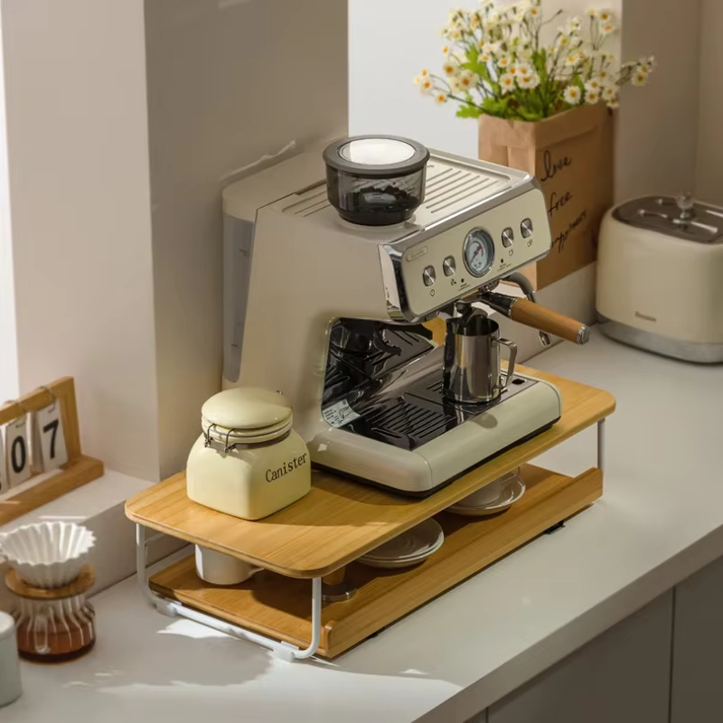 Étagères de rangement créatives pour machine à café