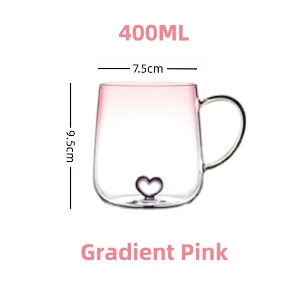 Nouvelle tasse en verre transparent dégradé