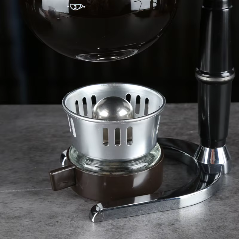 Cafetière à Siphon en verre, 5 tasses, brûleur d'alcool, Siphon de table