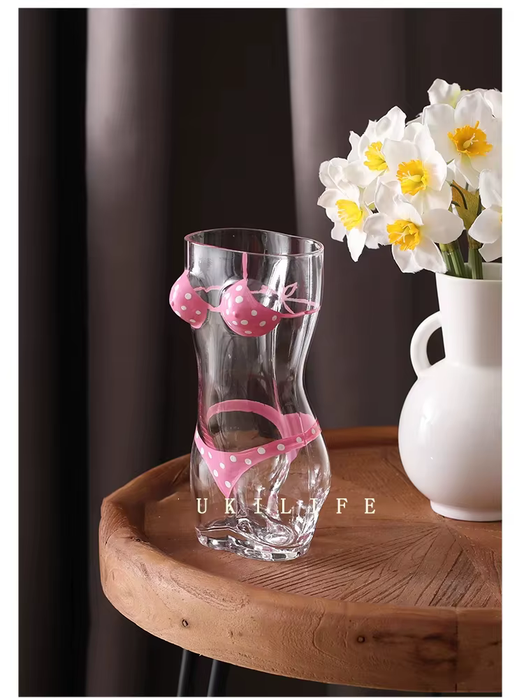 Verre à vin en cristal peint de Bikini de grande capacité de 500ml