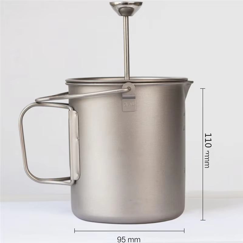 750Ml tasse à café en titane pur