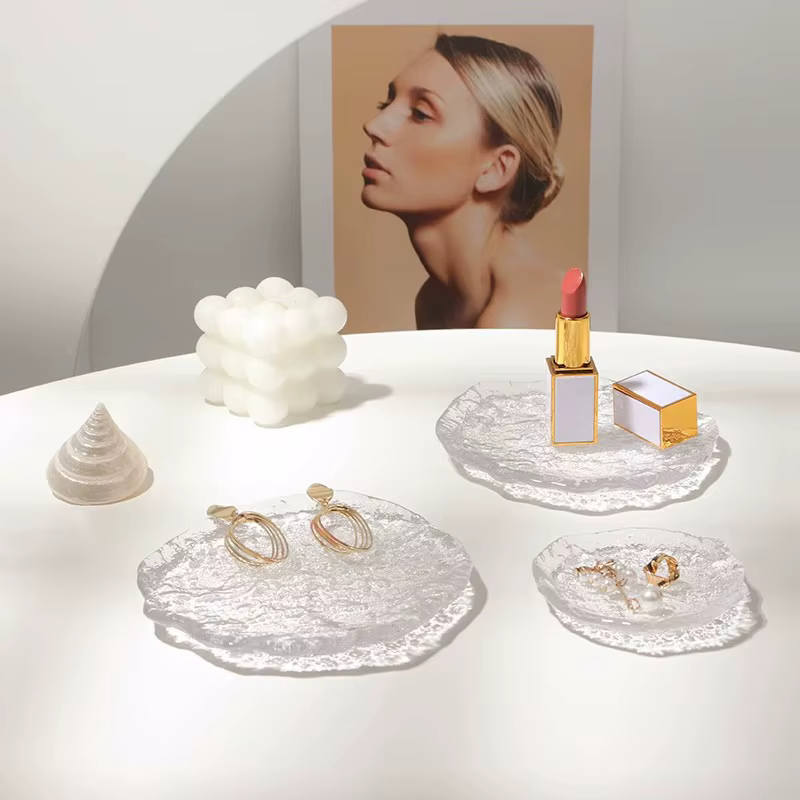 Plateaux décoratifs en verre