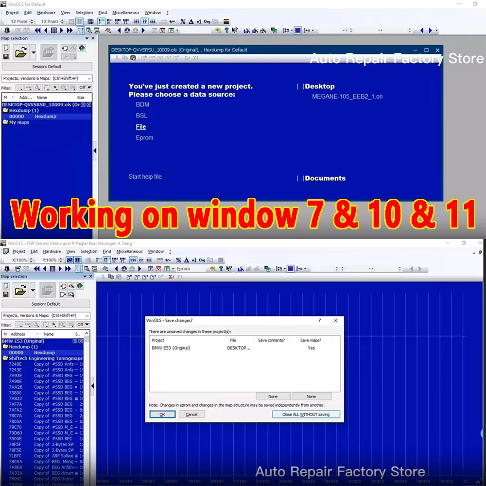 Winols 4.7 entièrement activé + 108 Go Damos Windows 7 10 11 Pas besoin de Vmware multilingue + ECM TITANIUM 1.61 + outil de SERVICE IMMO