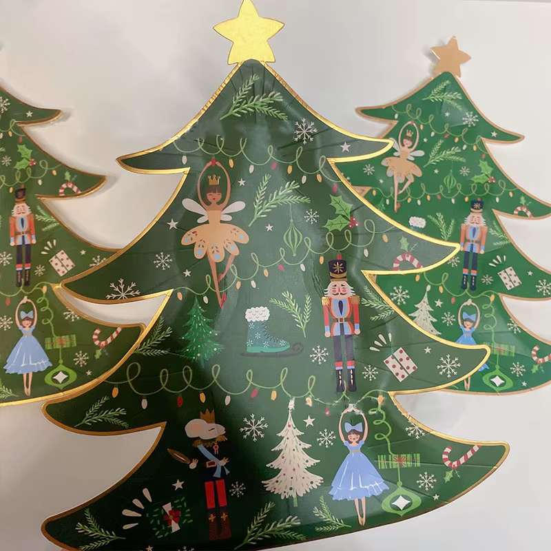 Vaisselle jetable pour fête de noël