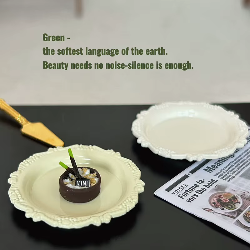 Plats français miniatures pour maison de poupée