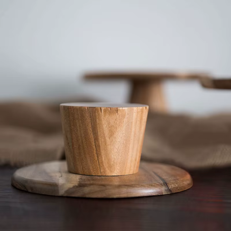 KEMORELA assiette à gâteau en bois à support haut plateaux de service alimentaire créatifs plateau de collation de