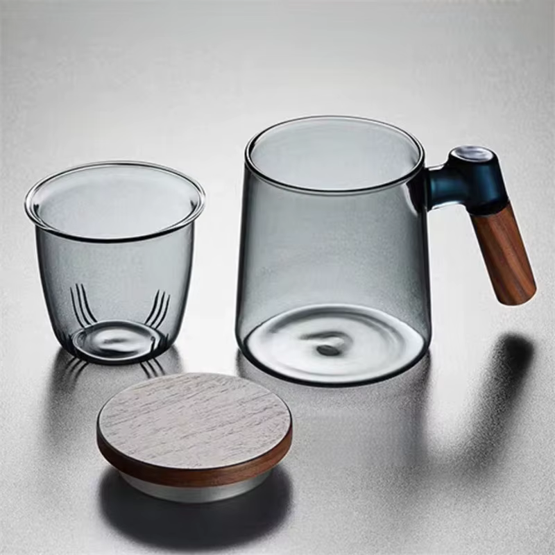 Tasse à thé en verre résistante à la chaleur de 400ml