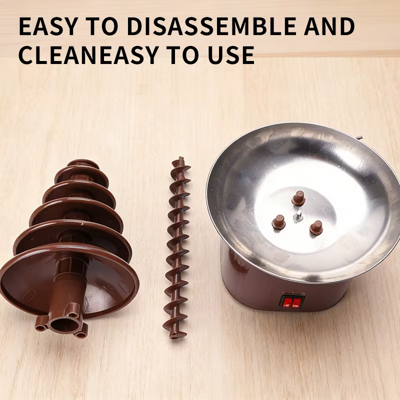 Fontaine à chocolat électrique 4 niveaux en acier inoxydable pour événements et fêtes