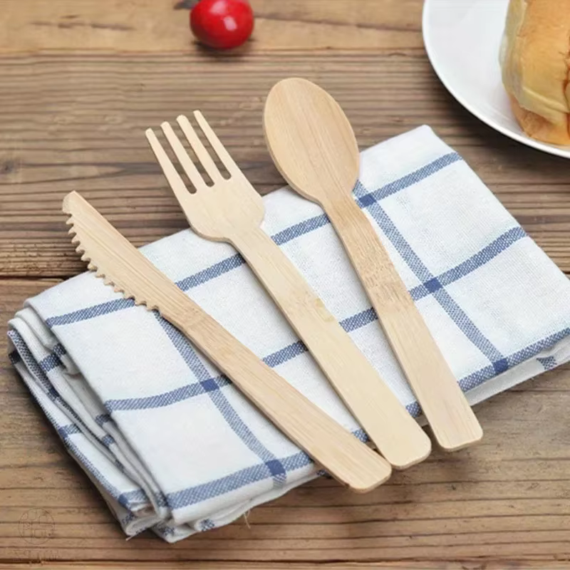 50 pièces jetable en bois cuillère fourchette ensemble de couverts mariages fêtes d'anniversaire Desserts gâteaux crème