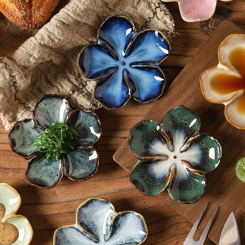 Plat artisanal en céramique Vintage