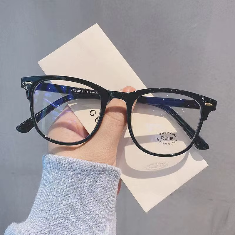 Lunettes ultralégères rétro transparentes, monture unie pour hommes et femmes, Anti-lumière bleue, décoration de fête, fausses lunettes