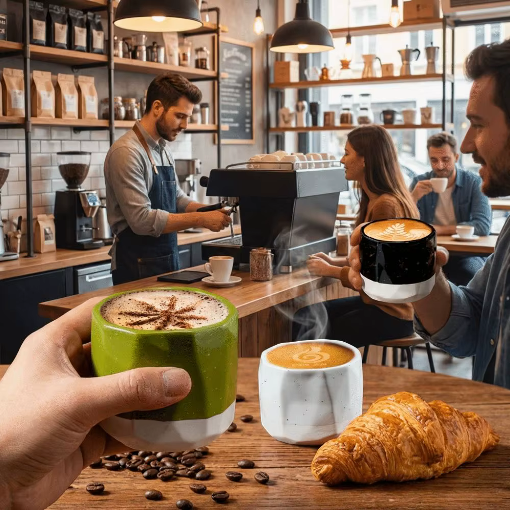 Tasse à café vintage en céramique