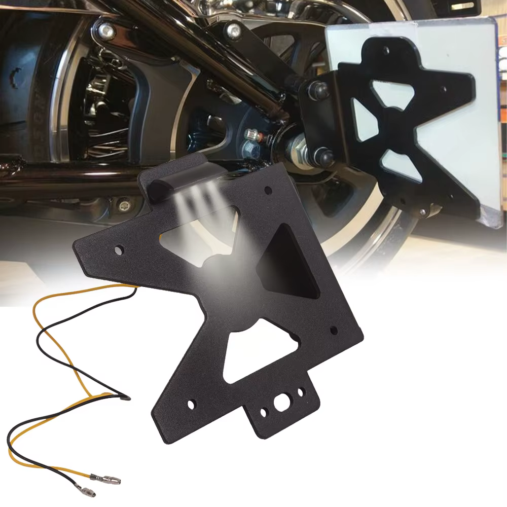 Cafe Racer pour BMW K100 K 100 nouveau support de plaque d'immatriculation de moto éliminateur latéral Kit de rangement de Page cadre de plaque d'immatriculation avec lumière