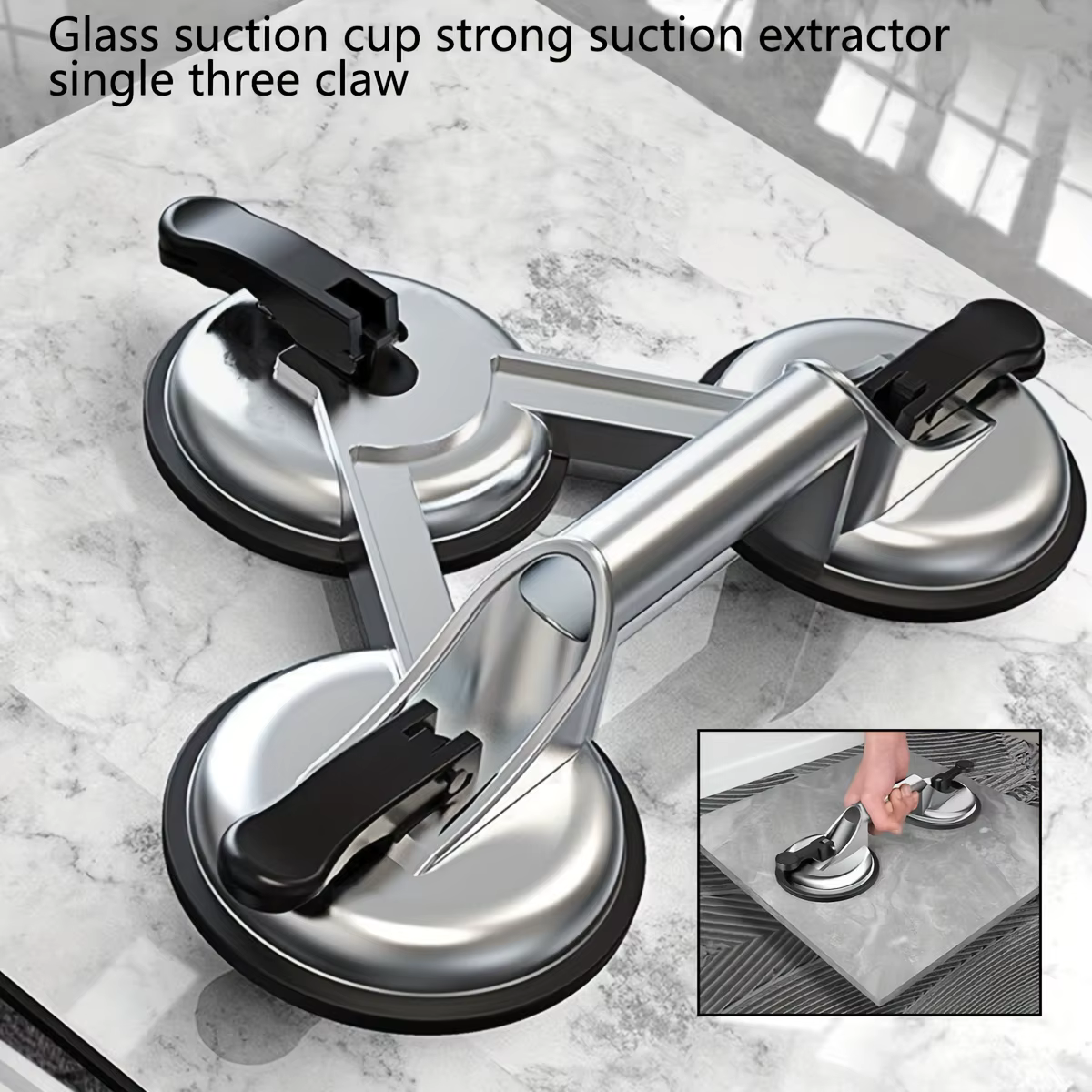 Ventouse en verre, utilisée pour soulever le verre/les pare-brise de voiture, ventouse à vide en aluminium robuste/support de levage/kit d'extraction de bosses