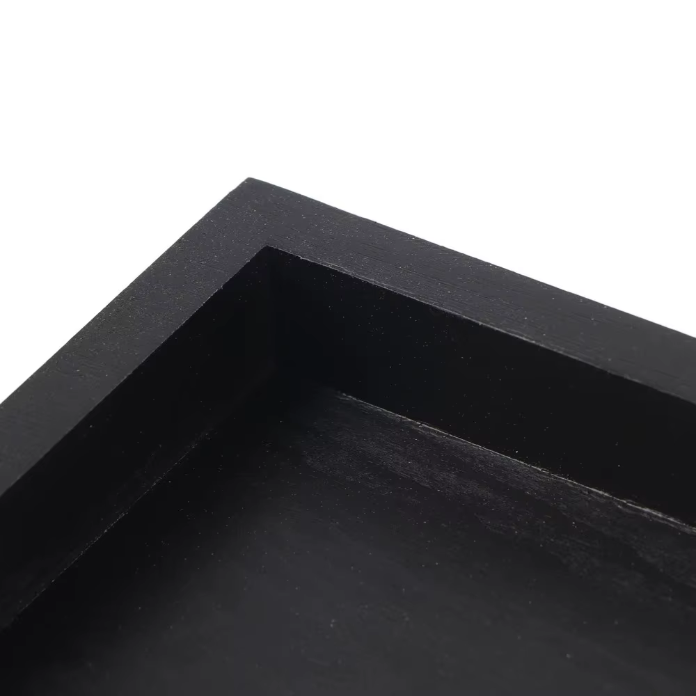 Plateau à collation en bois noir