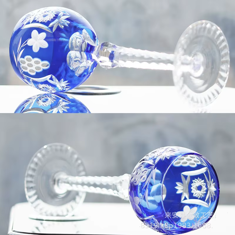 Verres à whisky en cristal sculpté faits à la main au Japon