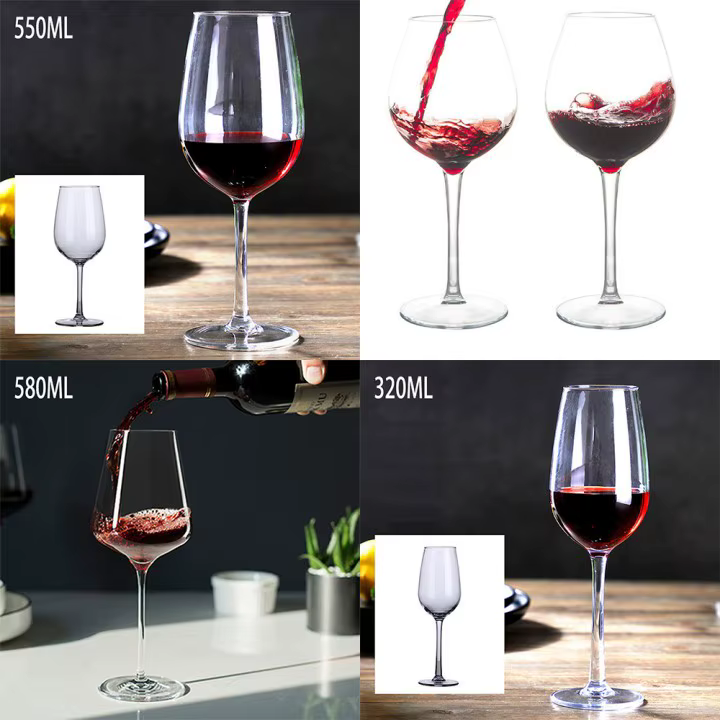 Verre à vin rouge tasse gobelet en plastique Transparent incassable