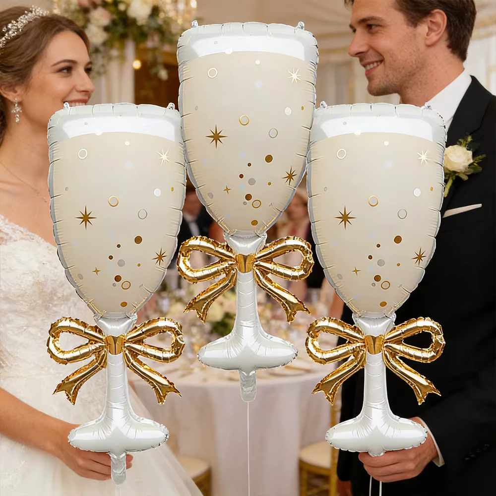 3 verres à champagne de style Ins