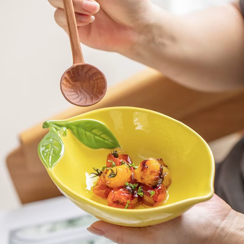 Bol à salade en céramique en forme de citron