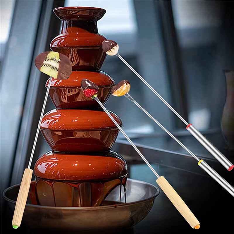 Paquet de 8 fourchettes à Fondue en acier inoxydable