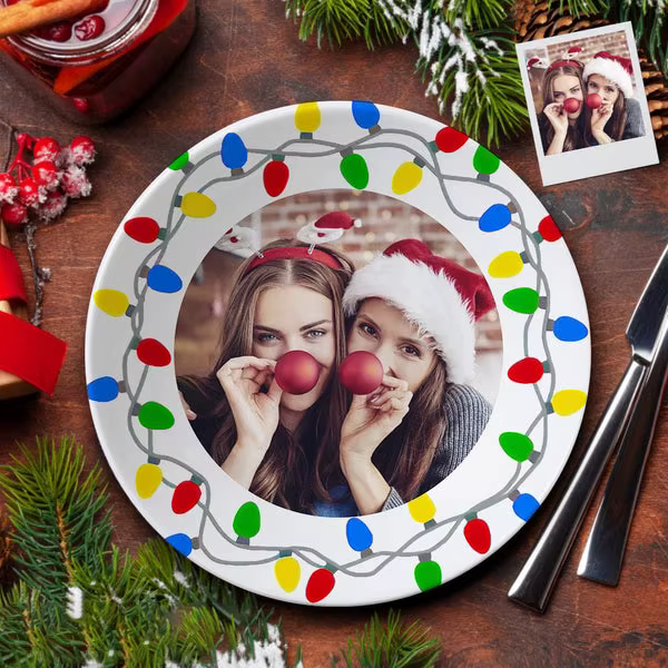 Assiette en céramique personnalisée avec support