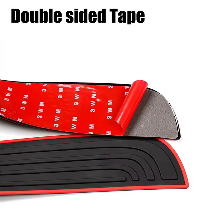 4 autocollants de protection de seuil de porte de voiture en caoutchouc durable, anti-rayures, pour protection de seuil de porte