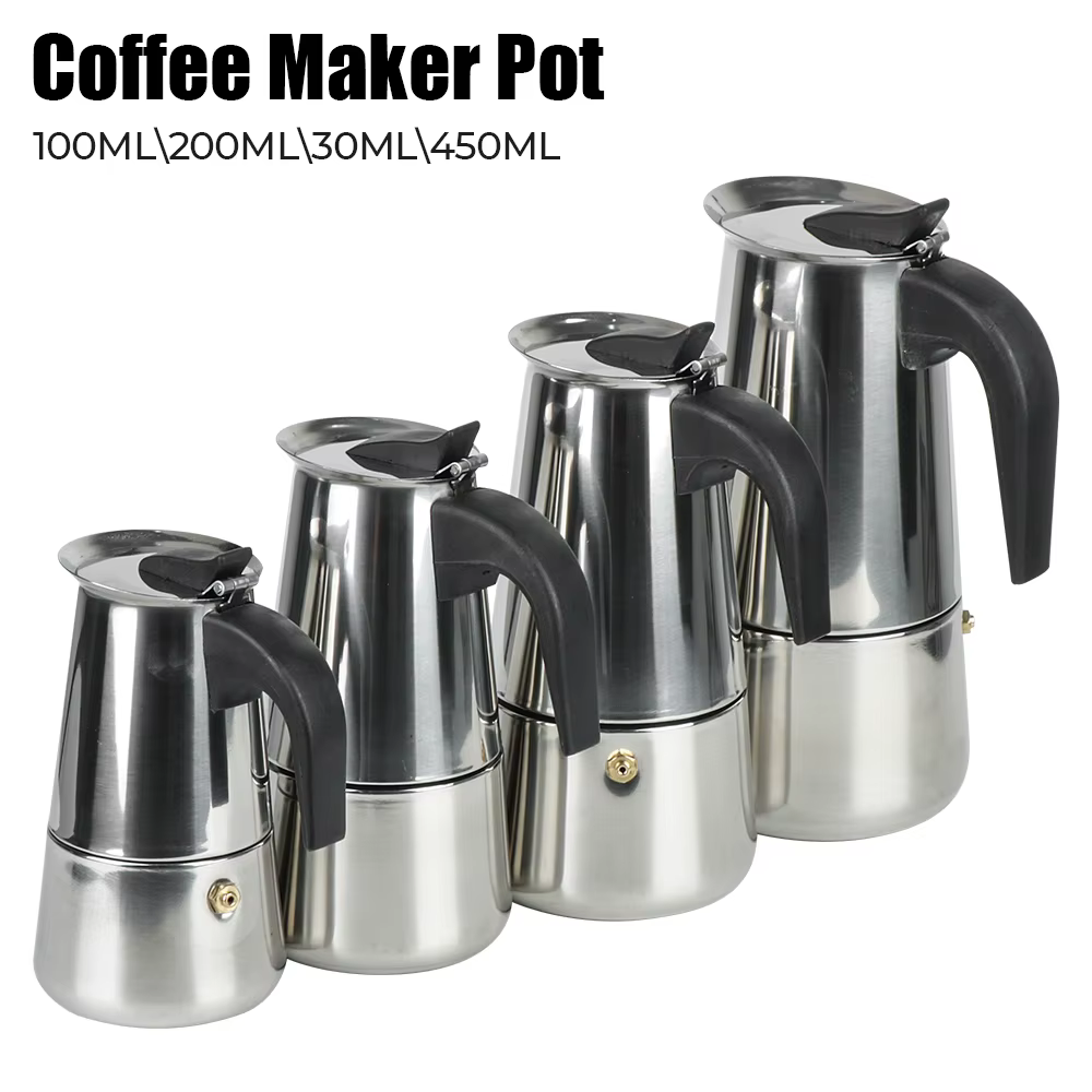 Cafetière Moka en acier inoxydable