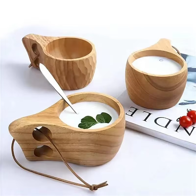 8Pack tasse en bois de Style nordique Kuksa