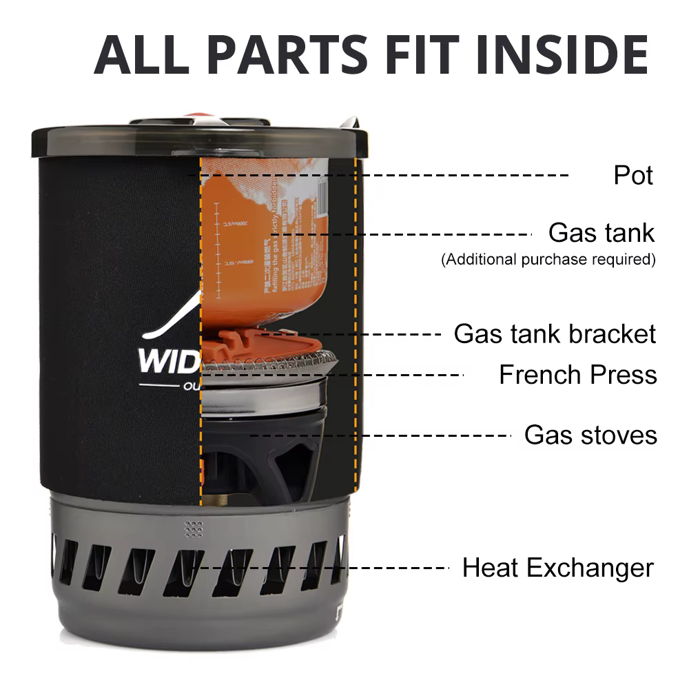 Widesea – ensemble de cafetière de Camping Portable
