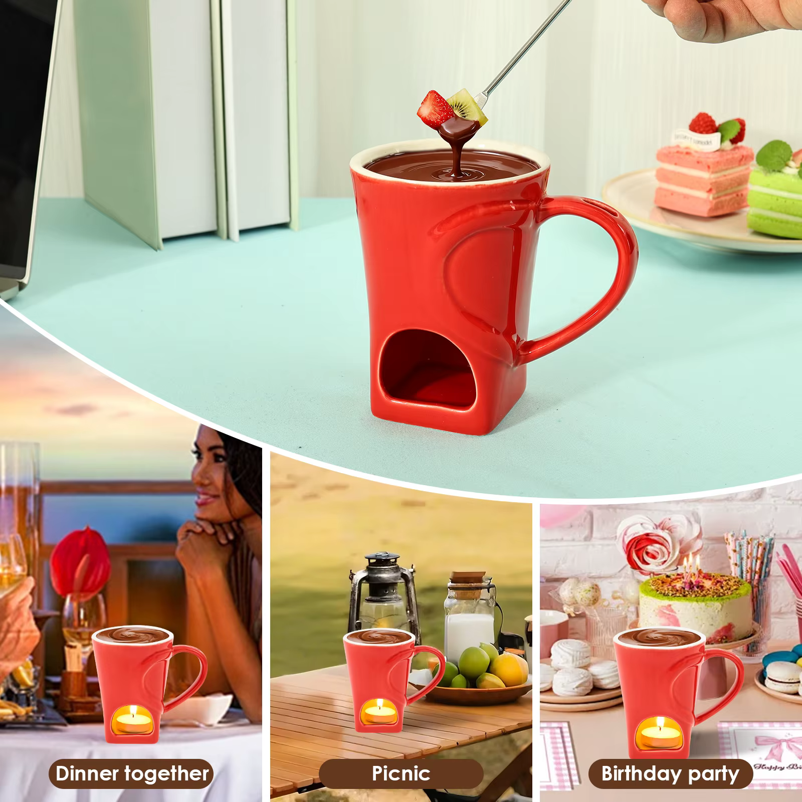 Tasse à fondue au chocolat 150 ml