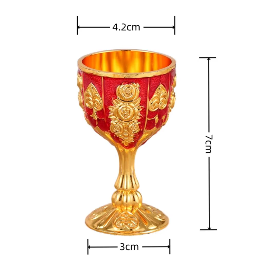 Verres à vin rétro créatifs en métal, style européen, verrerie de table, gobelet à spiritueux, verre à vodka, verre à vin blanc, décoration de bar et de maison