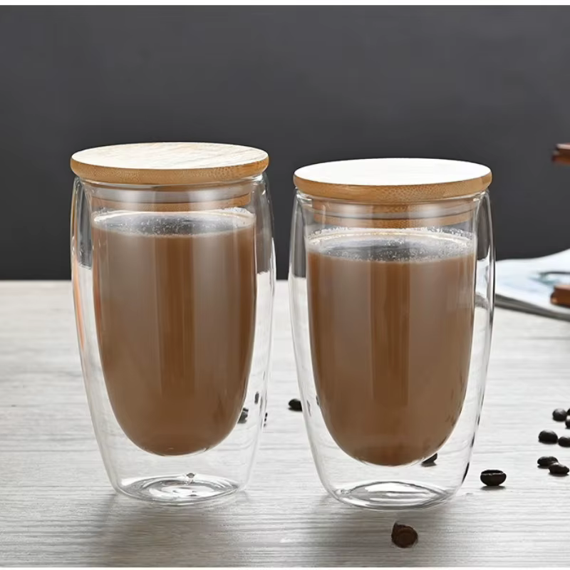 Verre Transparent isolé thermiquement créatif en forme d'œuf Double couche