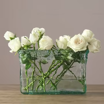 Vase en verre écologique fait à la main
