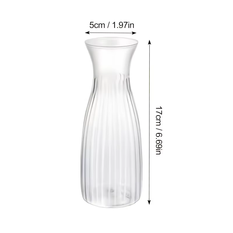 6 petits vases transparents modernes - pour décorer les tables de mariage et les salles à manger