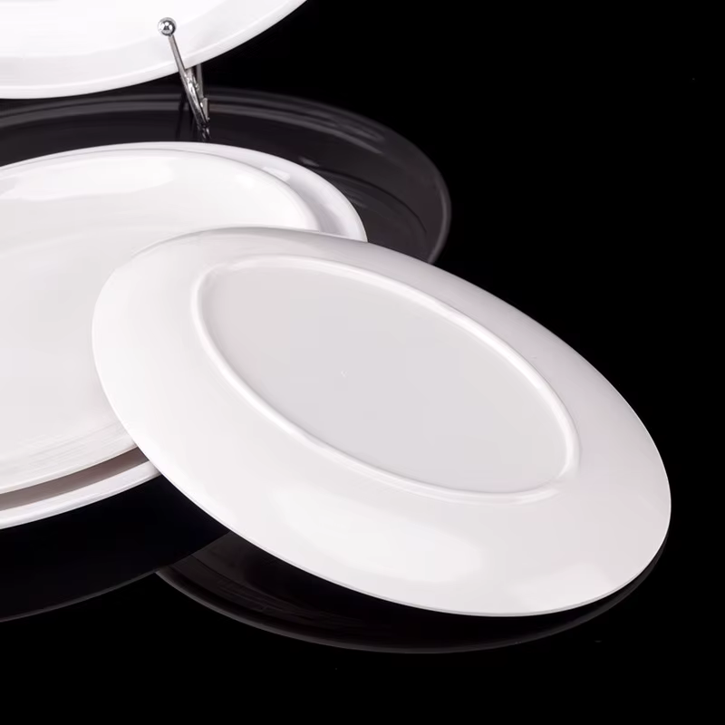 Assiettes ovales en mélamine blanche de 9 à 14 pouces
