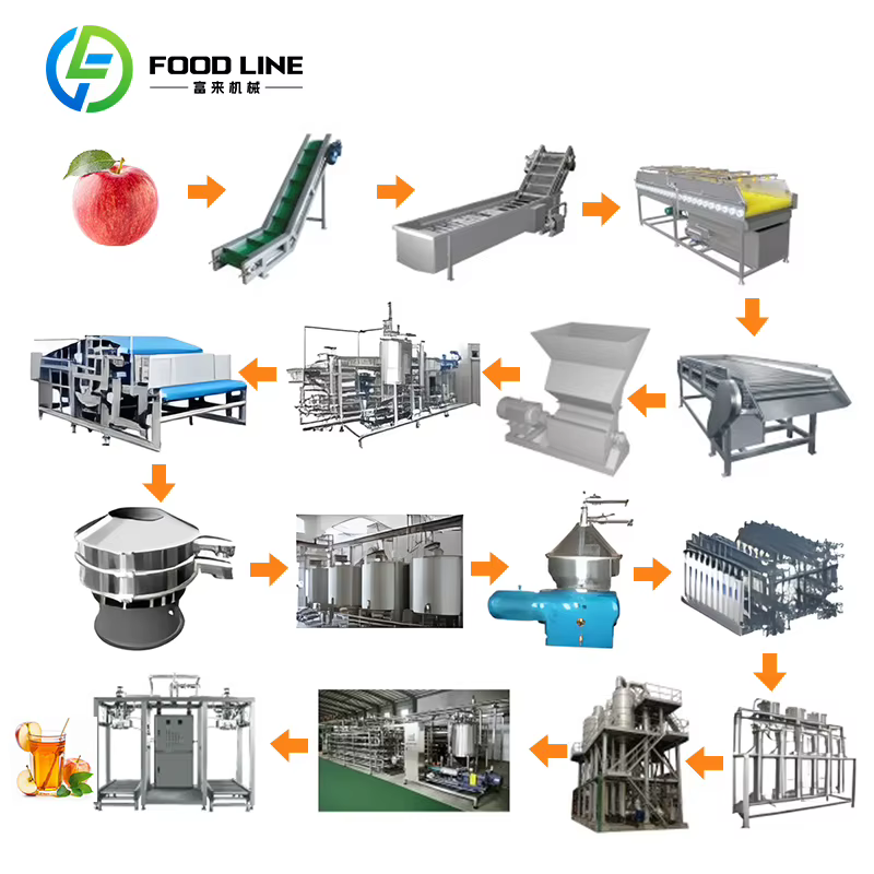 Ligne de production de jus de pomme personnalisée, usine de traitement automatique des fruits, remplissage et emballage, solution clé en main pour usine de boissons