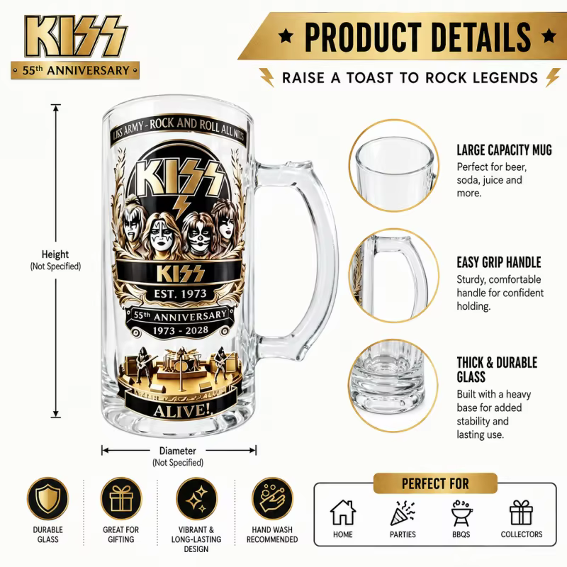 Chope à bière en verre transparent avec poignée
