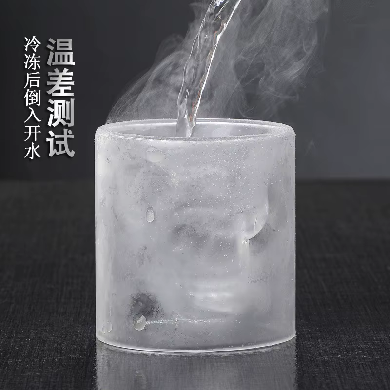 Barre de verre créative Double crâne