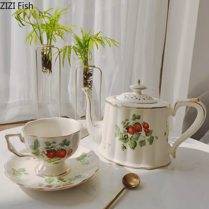 Tasse à café rétro européenne et ensemble de thé de l'après-midi