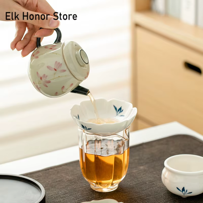 Infuseur à thé orchidée papillon dessiné à la main pur Boutique Chhai pour thé diffuseur de thé passoire à thé théière filtre à thé cafés artisanat