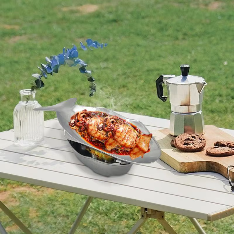 Assiette à poisson grillée commerciale