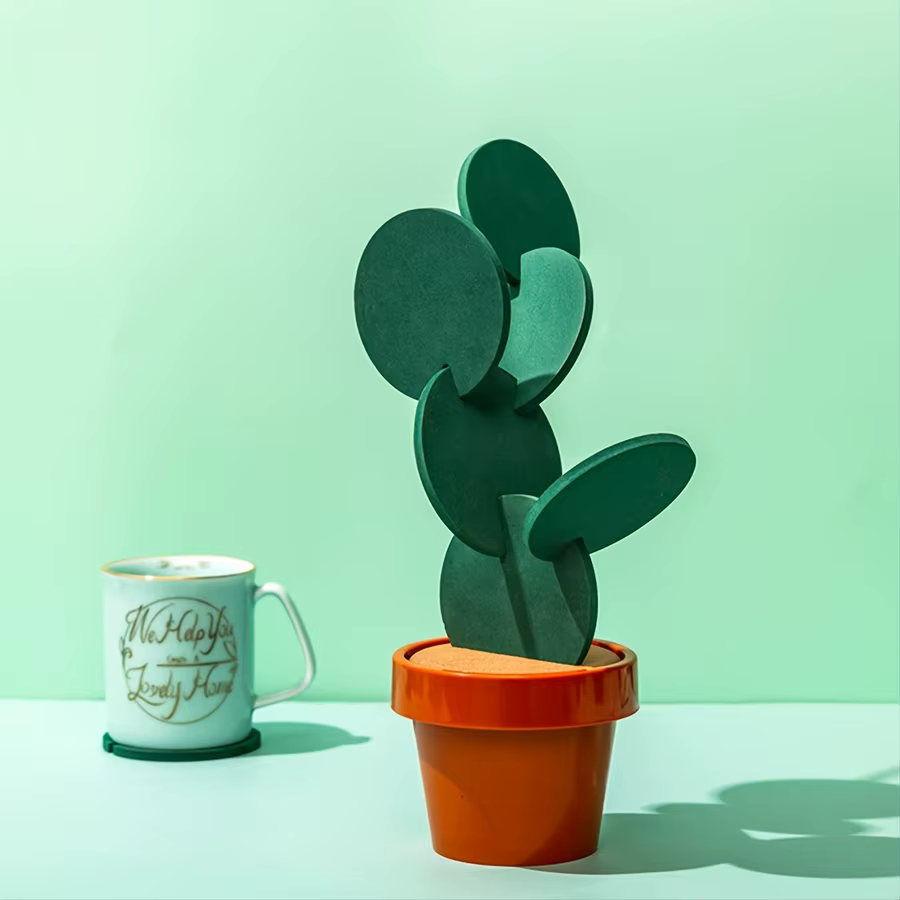 Dessous de verre cactus antidérapant