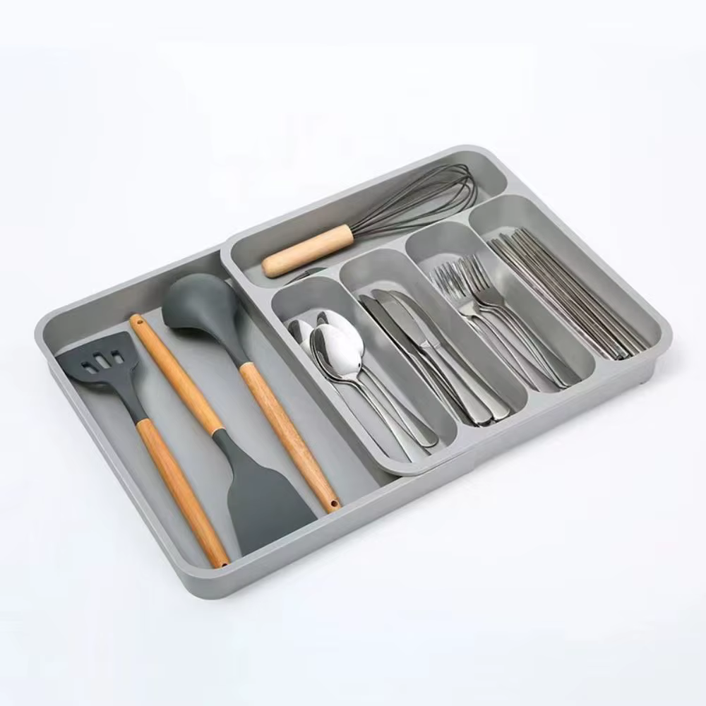Organisateur de tiroir à couverts en plastique