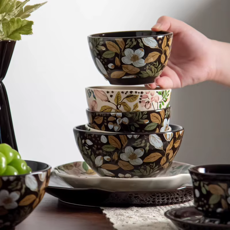 Service de table en céramique pour la maison : bols