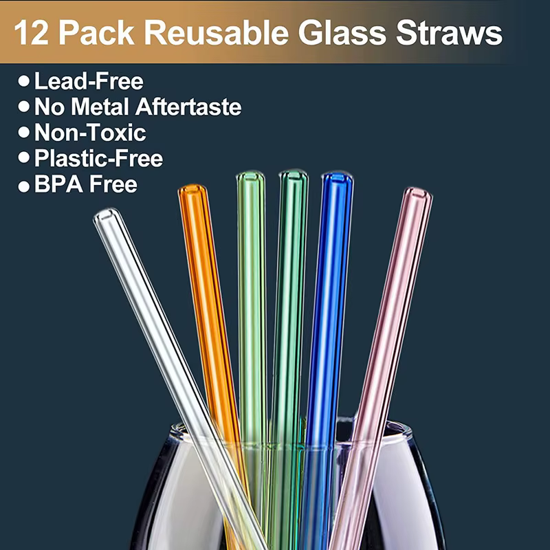 Pailles en verre réutilisables