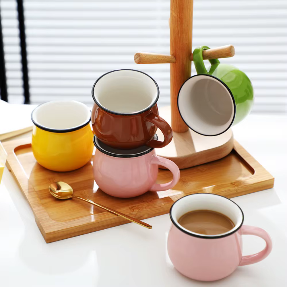 Tasse à lait en céramique nordique mignonne