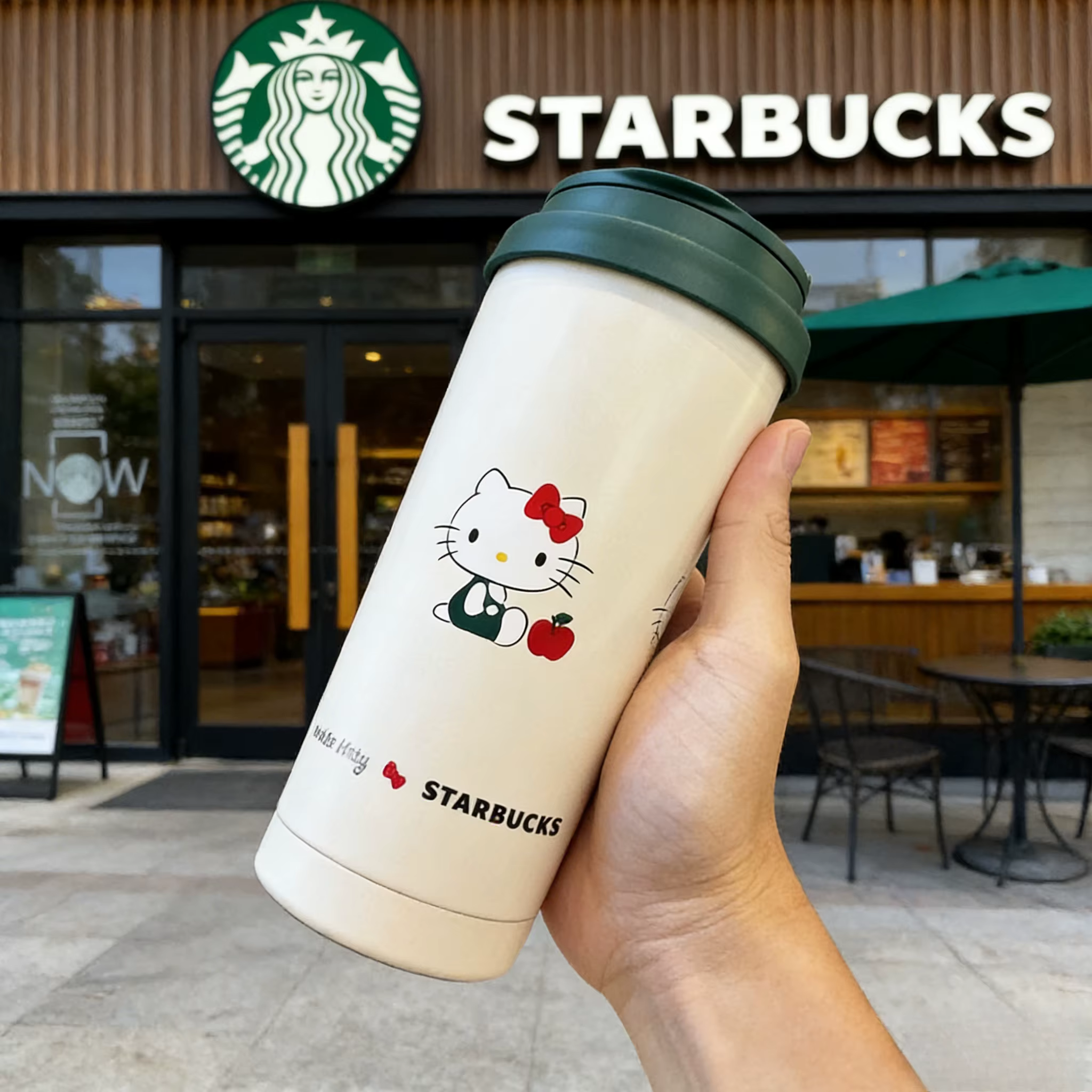 Starbucks 2025 Nouveau Gobelet Isotherme en Acier Inoxydable Hello Kitty Sanrio Édition Limitée à Double Paroi Sous Vide pour Boissons Chaudes et Froides