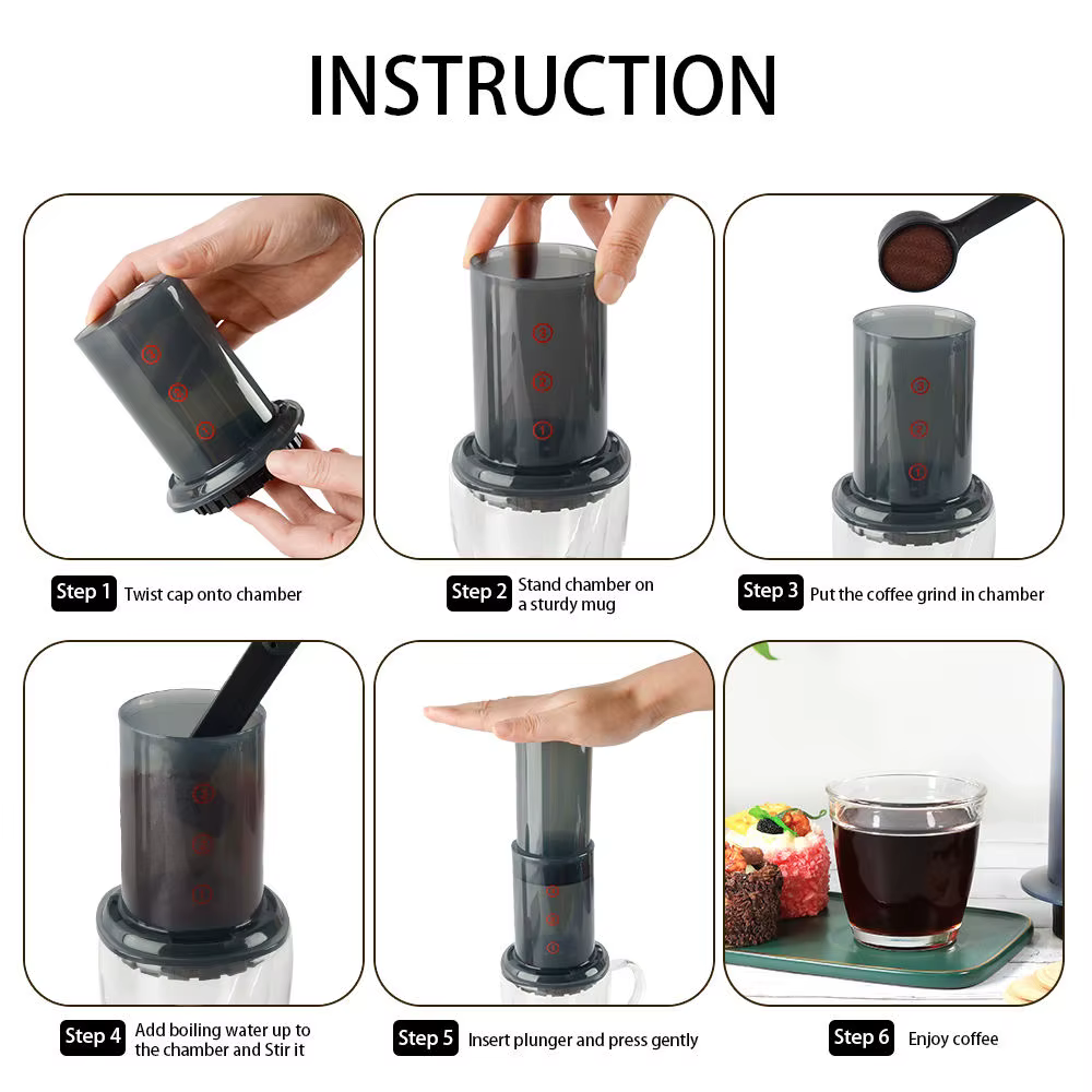 Nouveau 250ml cafetière expresso Machine Portable café presse française