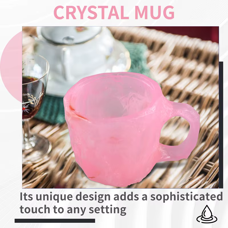 Tasse à café en cristal de géode douce et élégante