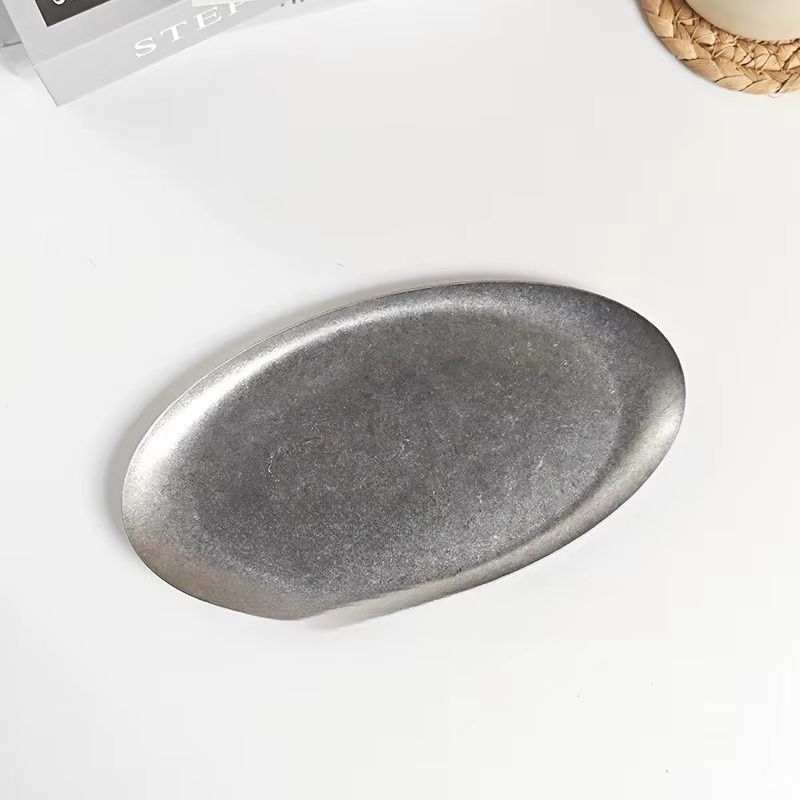 Plateaux rétro en acier inoxydable